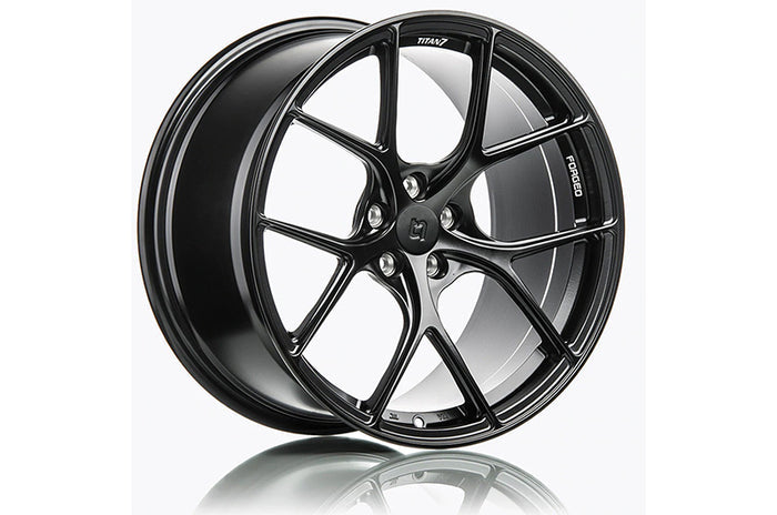 Titan 7 T-S5 Machine Black 18x9.5 +40 5x114.3 (Single Wheel) - 2015-2024 Subaru WRX / 2015-2021 STI / 2019-2023 Forester